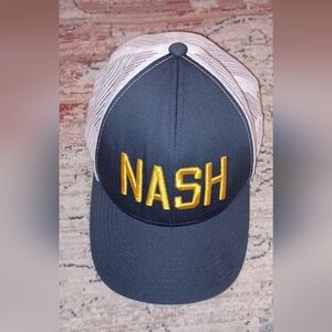 The NASH navy Gold embroidered Snapback Ball cap